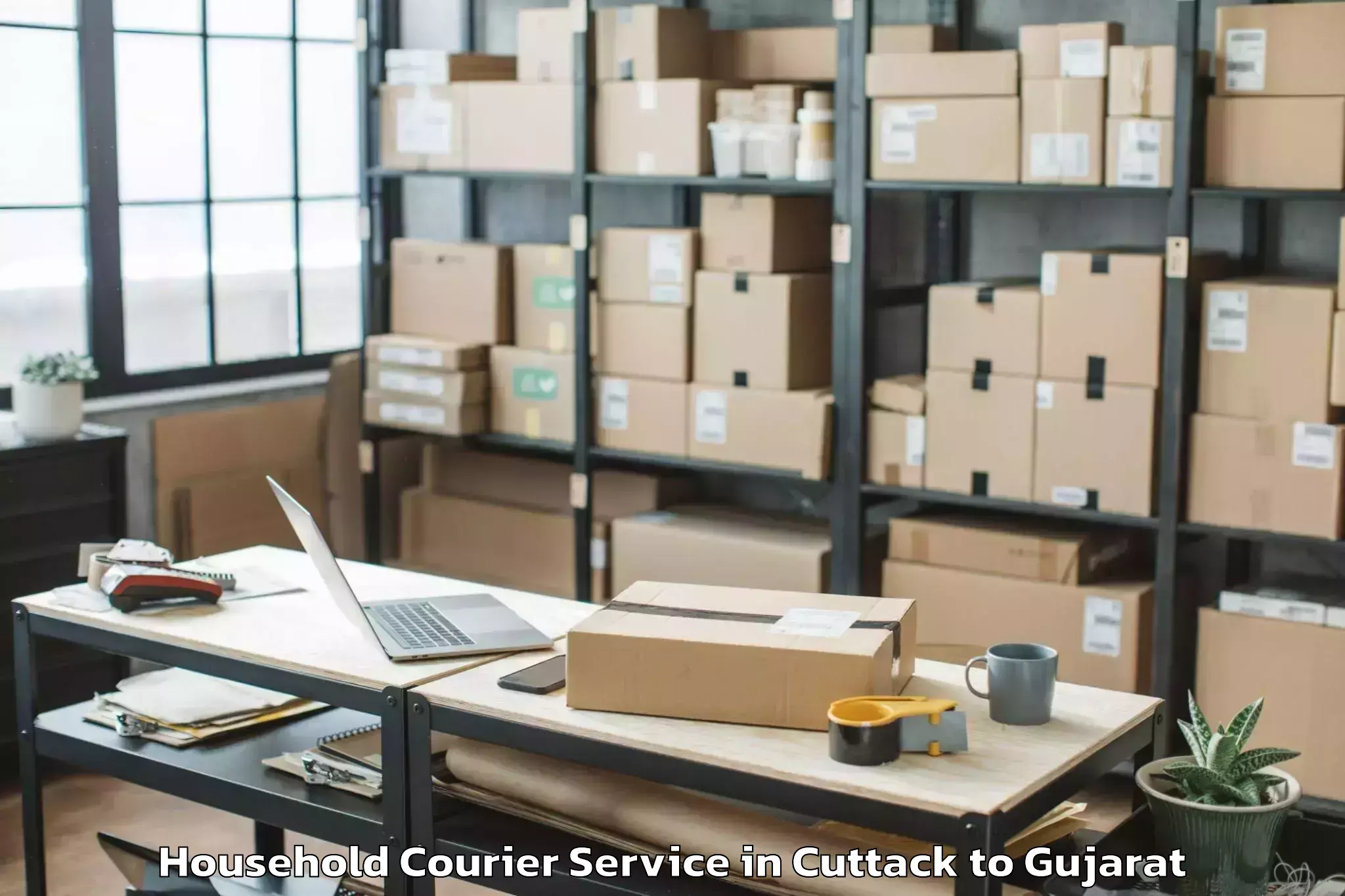 Quality Cuttack to Wadhwan Household Courier